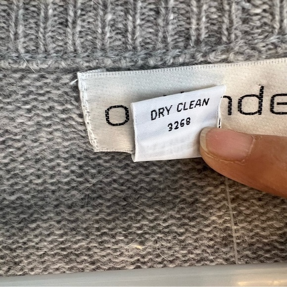 NWT Outlander Lambswool Angora Open Front Cardigan Gray Flower Long Sz 1X Long - Picture 10 of 11